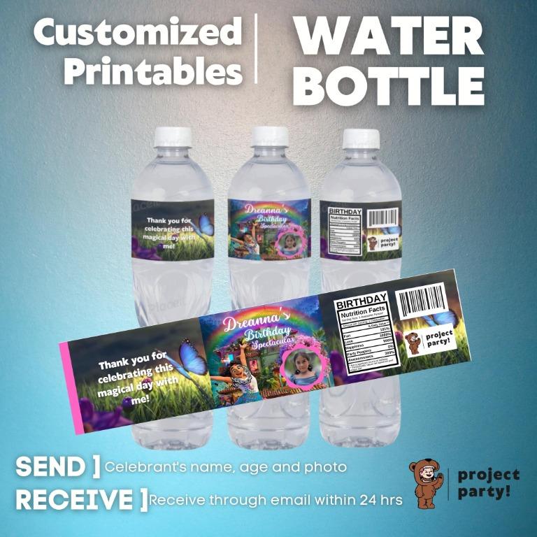 Customized Encanto Water Bottle Label | Birthday Party Favors ...