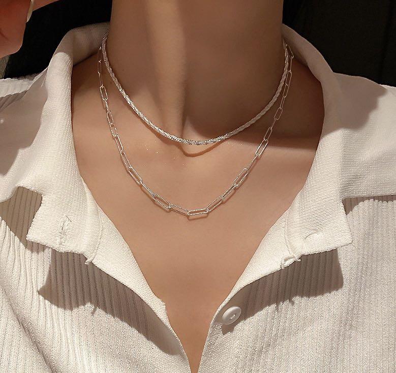 Everlane Silver Necklace Set