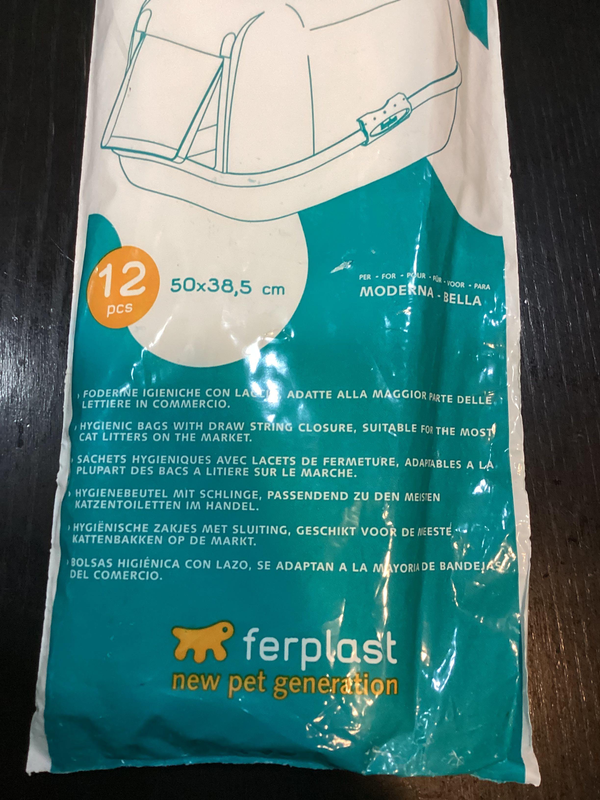 Ferplast Petmate cat litter pan tray liners plastic bags, Pet Supplies