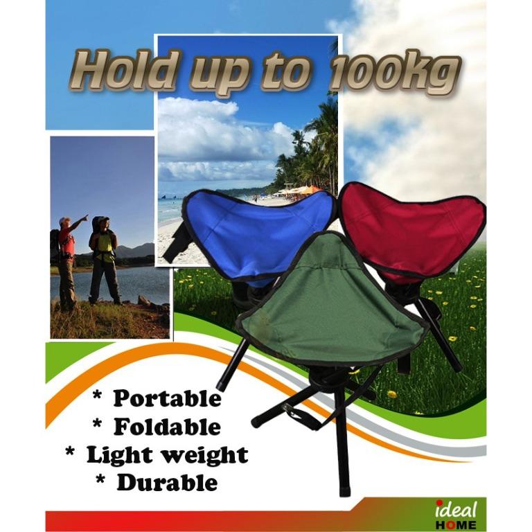 Folding Chair Queue Waiting Pocket Tripod Stool Light Weight Easy