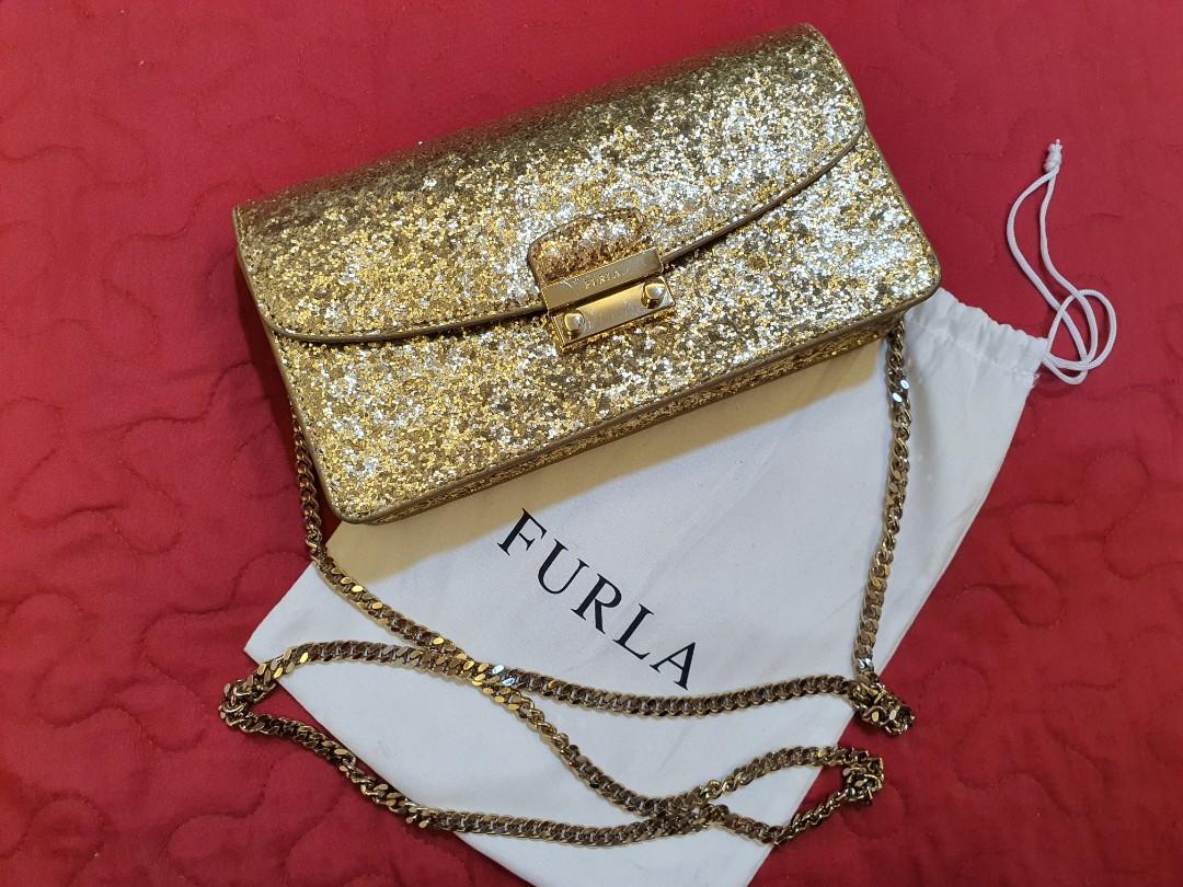 Furla Julia Glitters Pochette, Women's Fashion, Bags & Wallets, Cross ...