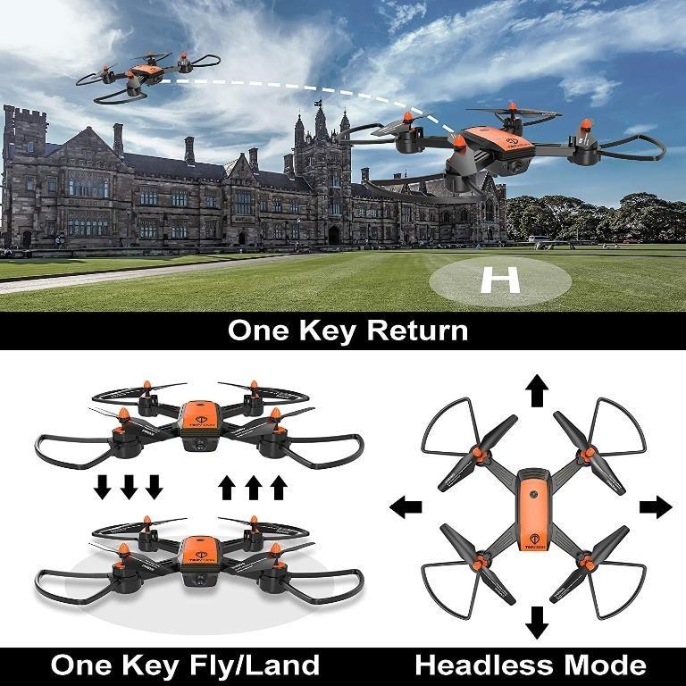 G2 K048 Drone with Camera TOPVISION WiFi FPV 720P HD Camera 480P Bottom Camera Wide Angle Live Video RC Quadcopter with Altitude Hold One Key