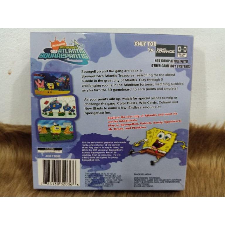 Gameboy Advance GBA SpongeBob Atlantis Squarepantis, Video Gaming ...