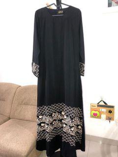 Gamis terusan Black Gold
