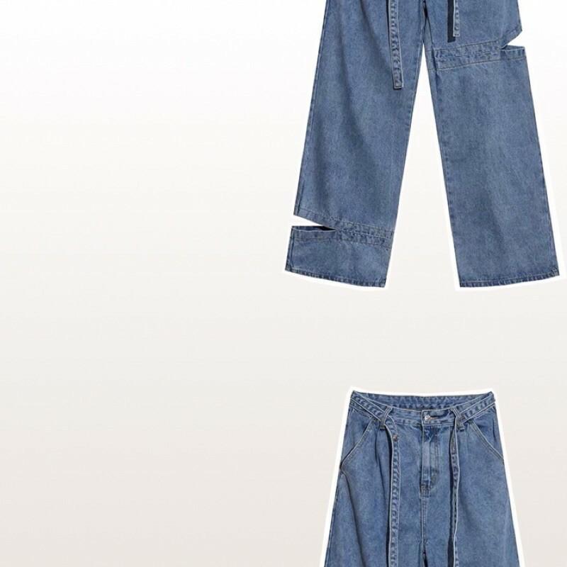 Gemmi Cut Out Jeans, Fesyen Wanita 