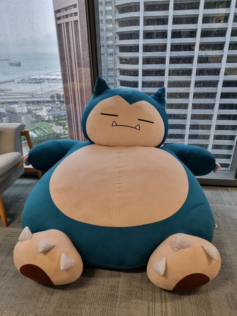 Snorlax plush bed top