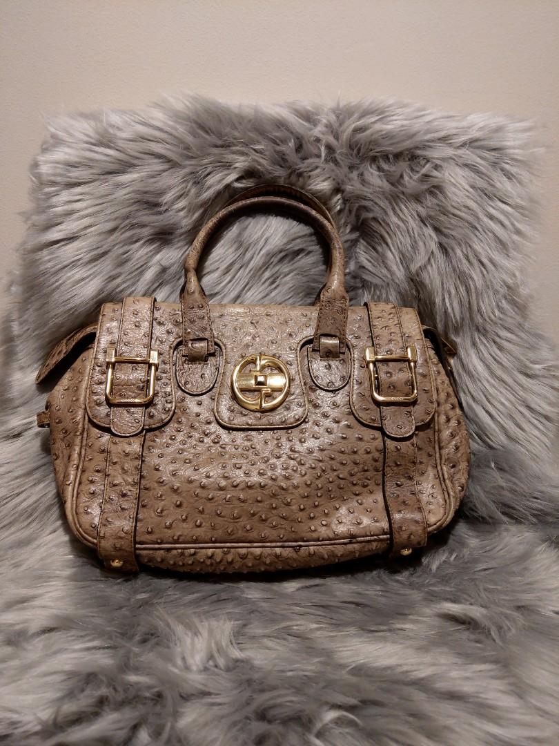 Gucci ostrich bag on sale