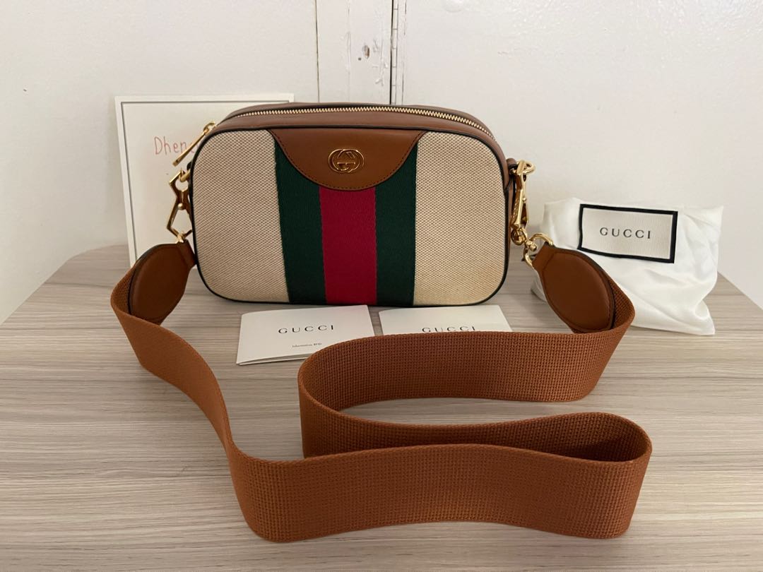 Gucci canvas hotsell camera bag