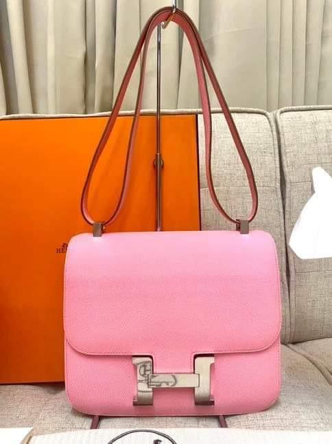 Pink hermes constance clearance