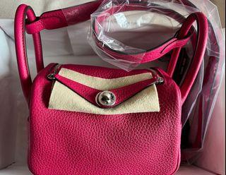 Hermes Mini Lindy Mauve rare color!! Brandnew!!❤️😍, Luxury, Bags & Wallets  on Carousell
