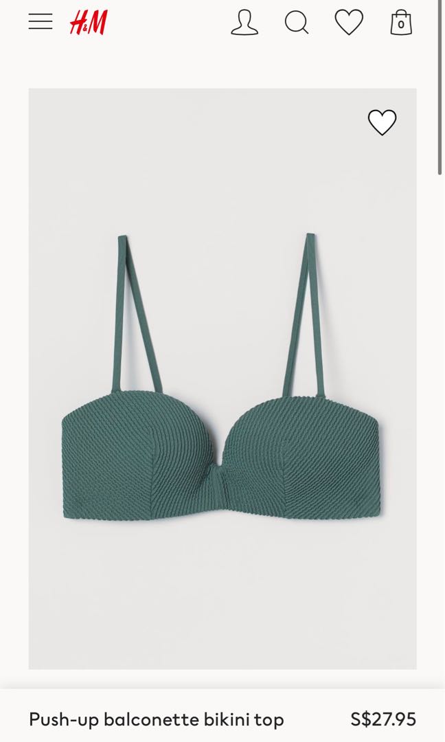 H&M Push-up Balconette Bikini Top