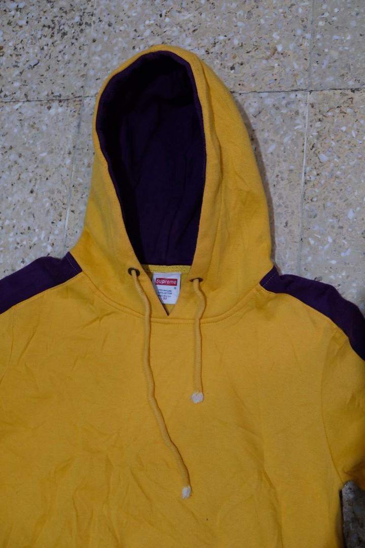 Yellow and purple new arrivals supreme hoodie