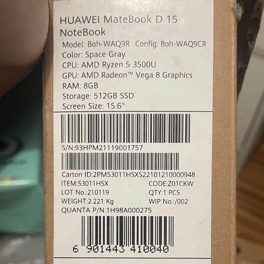 Huawei Matebook D15 Ryzen 5, Computers & Tech, Laptops & Notebooks on ...