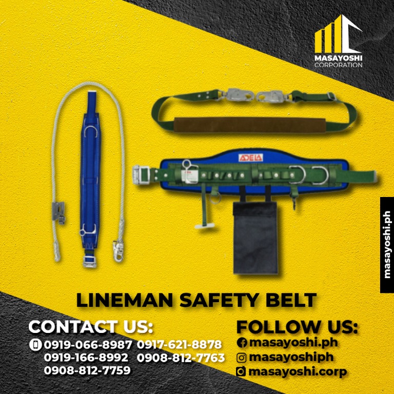 Lineman Safety Belt, Lineman Safety Harness, Safety Equipment, Personal Protective Equipment