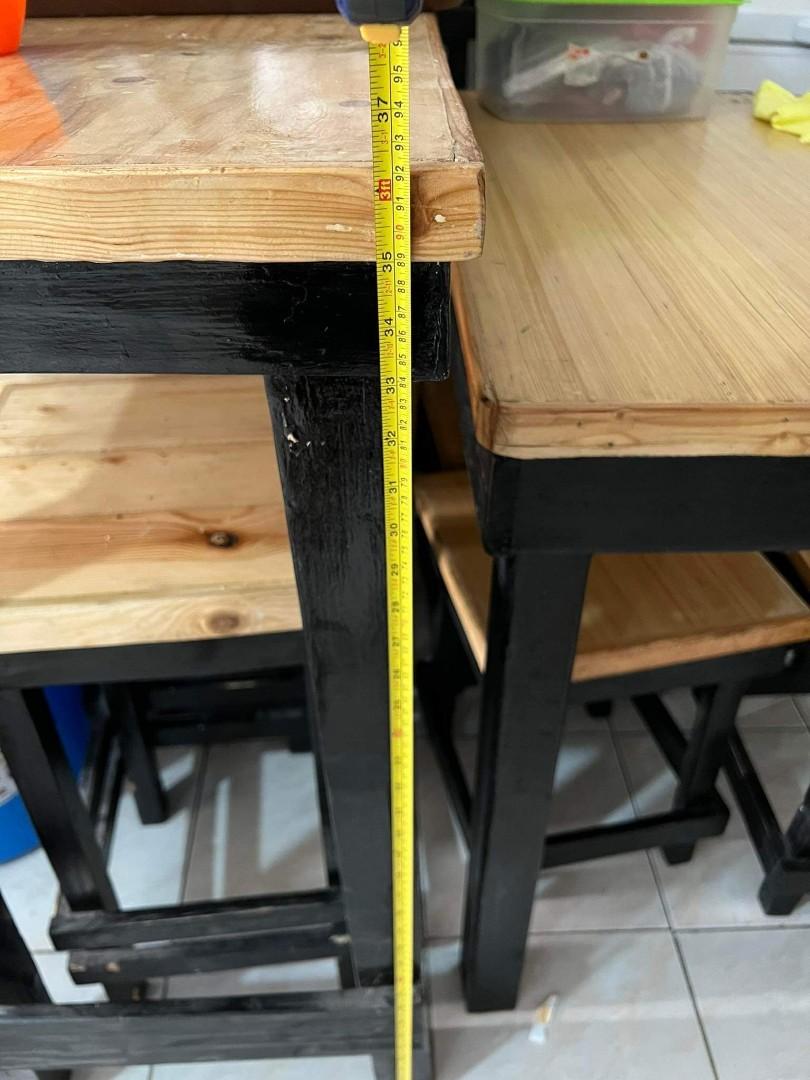 long table with 4 high chair gawang pampanga, Furniture & Home Living