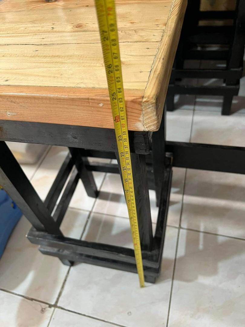 long table with 4 high chair gawang pampanga, Furniture & Home Living