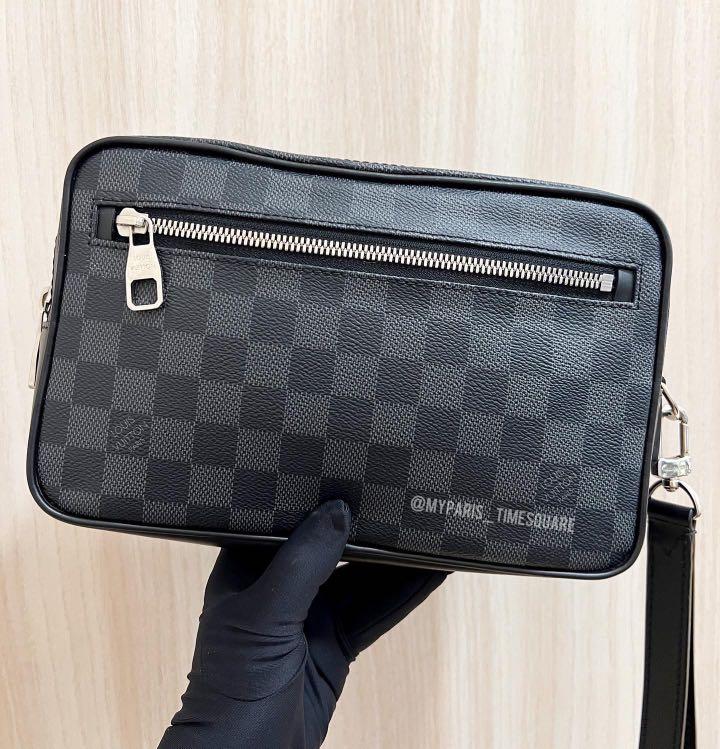 LOUIS VUITTON KASAI CLUTCH IN DAMIER GRAPHITE, Luxury, Bags & Wallets on  Carousell