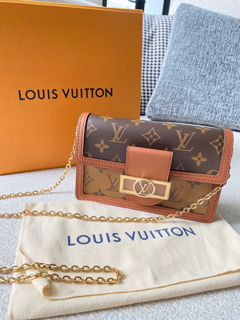 Louis Vuitton Dauphine Chain Wallet Monogram Reverse, Luxury, Bags & Wallets  on Carousell