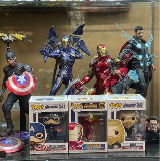 Marvel - Avengers Trinity / Big 3 Funko Pop | Iron Man x Thor x Captain America (End Game & Infinity War)