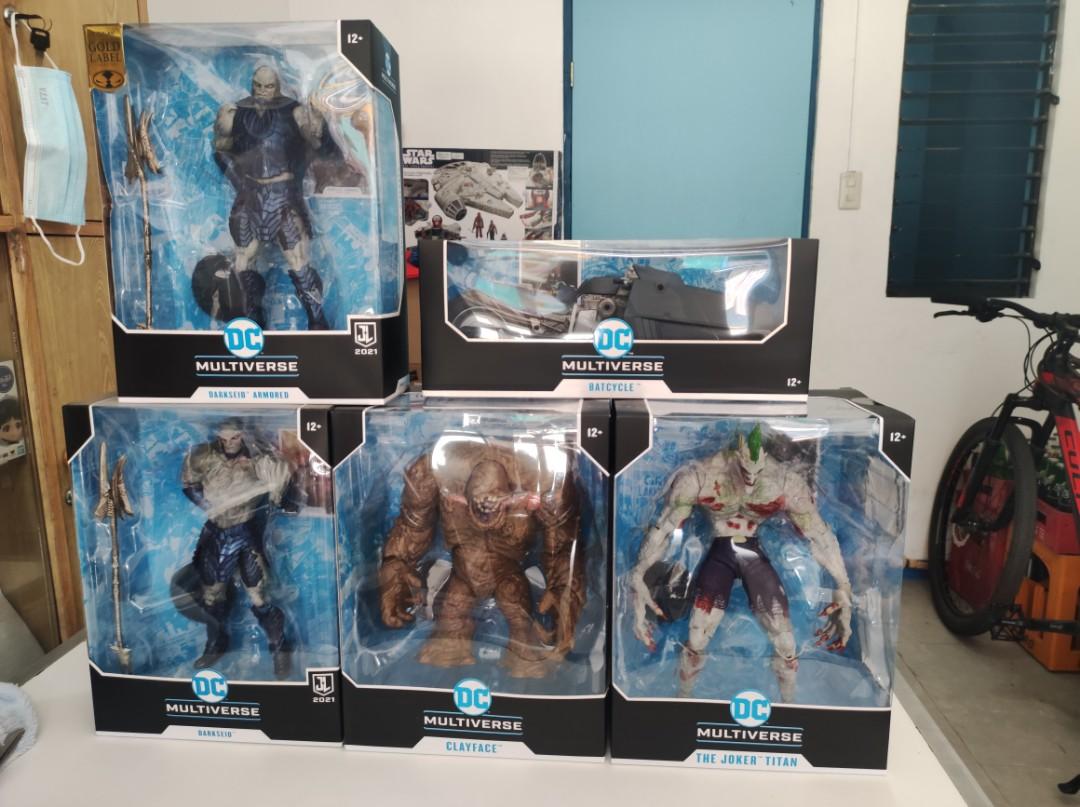 McFarlane DC Multiverse batman clayface joker darkseid (Category: Figurines & Statues) located in Mandaluyong City. Submitted by elitecollections (Listing ID 1094061213, Image 1). Description: for sale brand new sealed McFarlane DC Multiverse Darkseid MISB - 1,500 Armored Darkseid BIB - sold Clayface MISB - SOLD Titan joker MISB - SOLD Batcycle MISB - 2,000 Meetup: Megamall, Shangri-la mall or mrt shaw station Shipping: yes or delivery via grab o