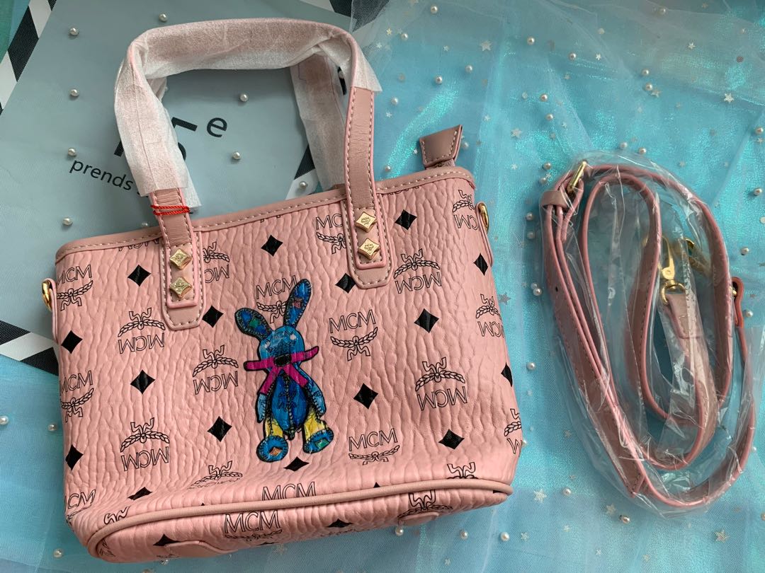 Mcm rabbit discount tote bag