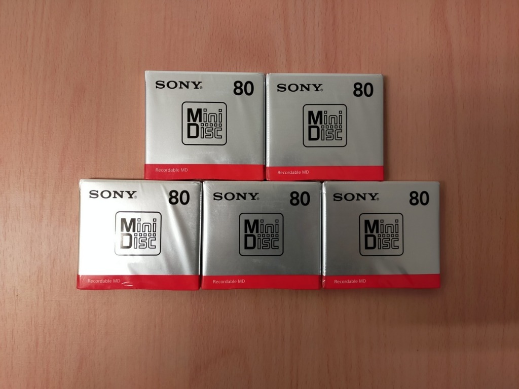 未開封】MD 5件套SONY 80分鐘MDW80T, 音響器材, 其他音響配件及設備- Carousell