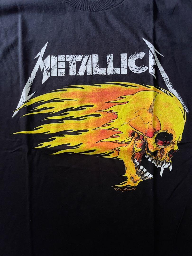 Metallica Flaming Skull Tour 94 T Shirt Men s Fashion Tops