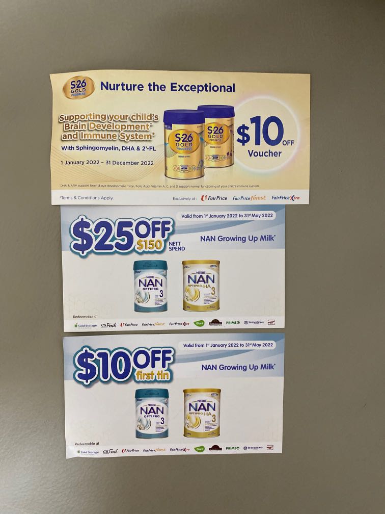 Milk powder vouchers, Babies & Kids, Nursing & Feeding, Breastfeeding & Bottle Feeding on Carousell