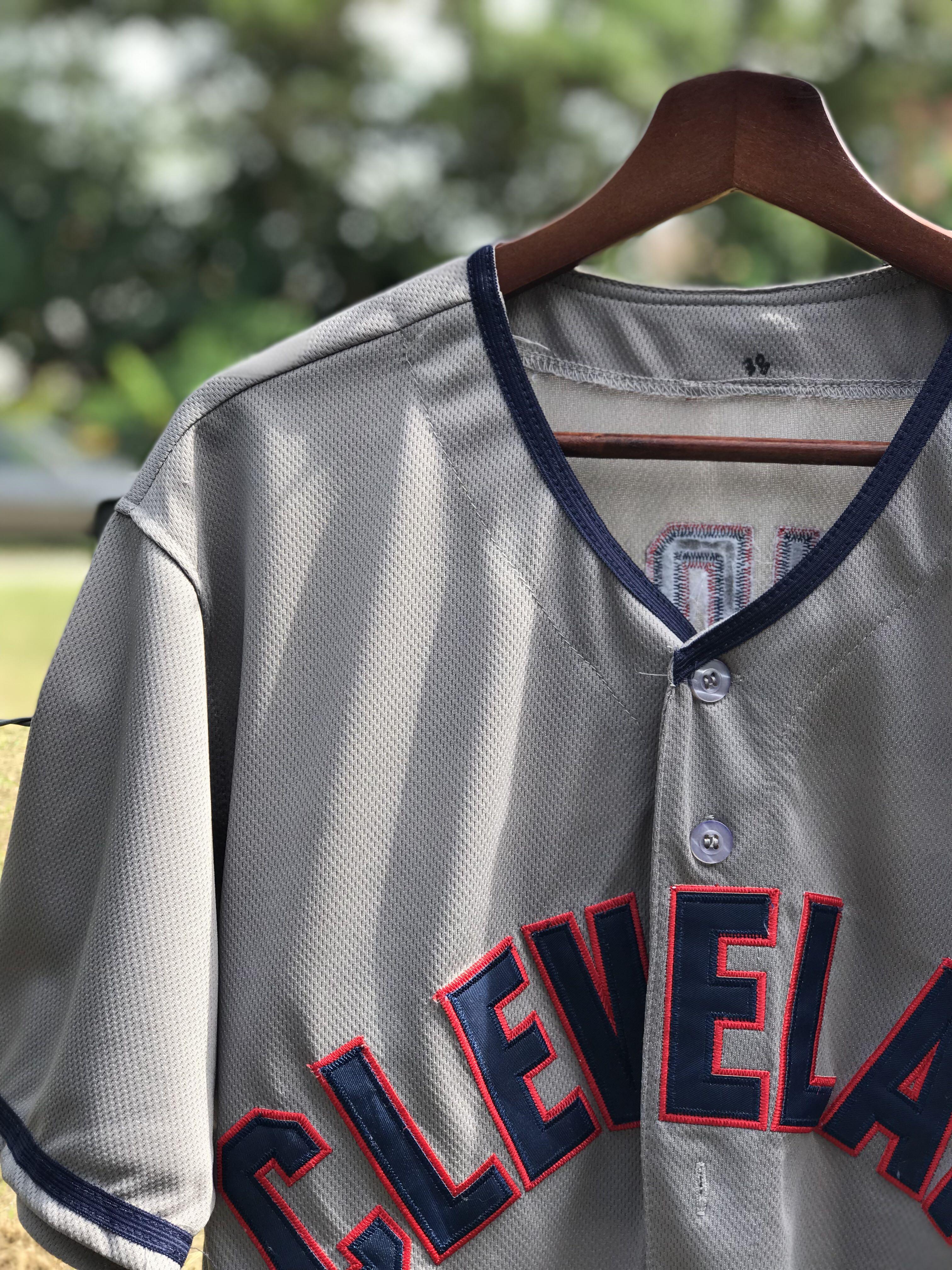 Majestic Athletic MLB Cleveland Indians Grey Cool Base Jersey - MLB from  USA Sports UK