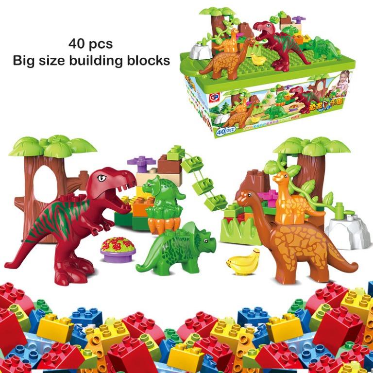 New Arrival 40pcs big size Dinosaur theme building block set for kids. early education toy. Gift for boys girls.HEYBABE Hobbies Toys Toys Games on Carousell