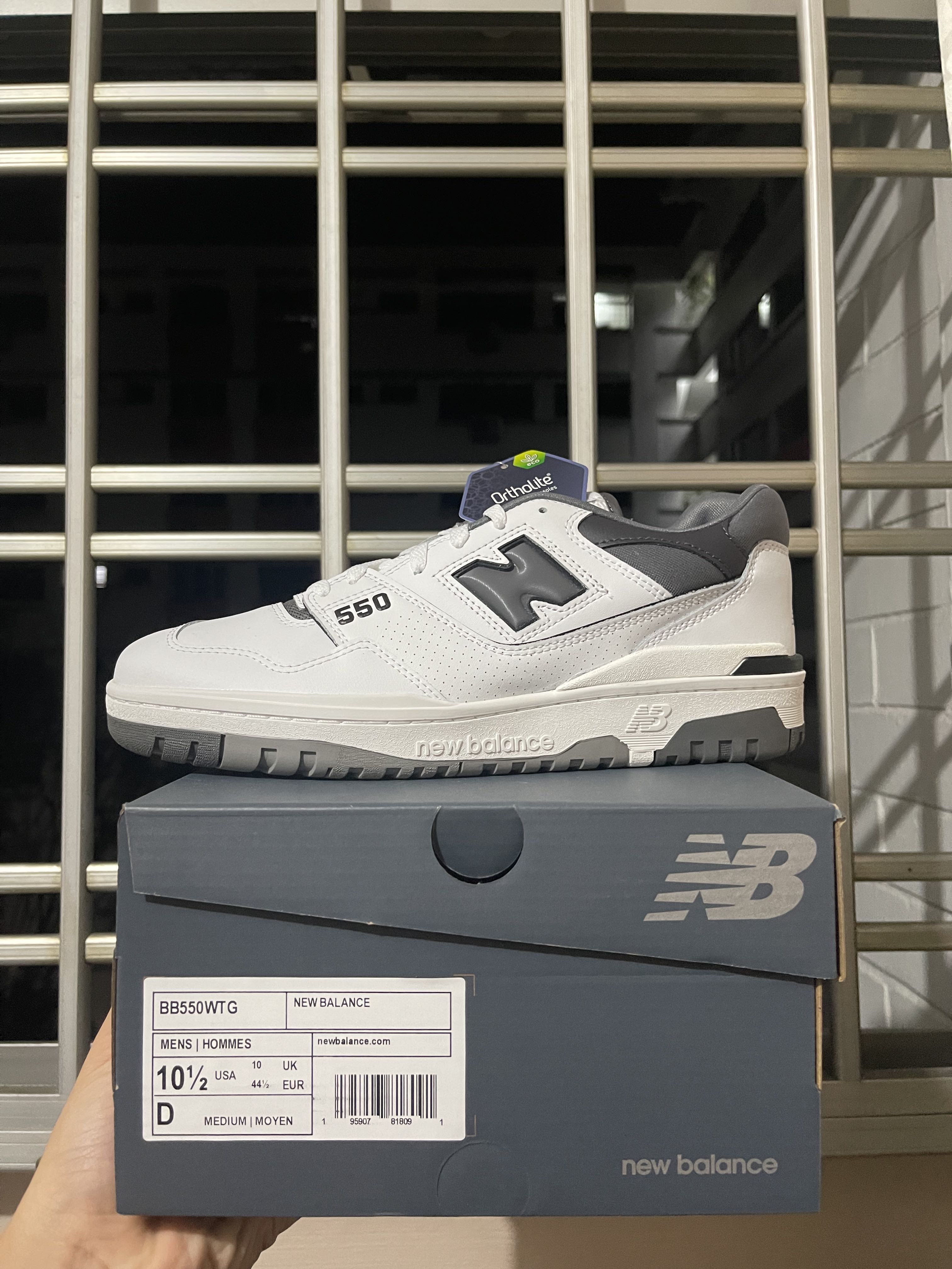 new balance 550 grey black