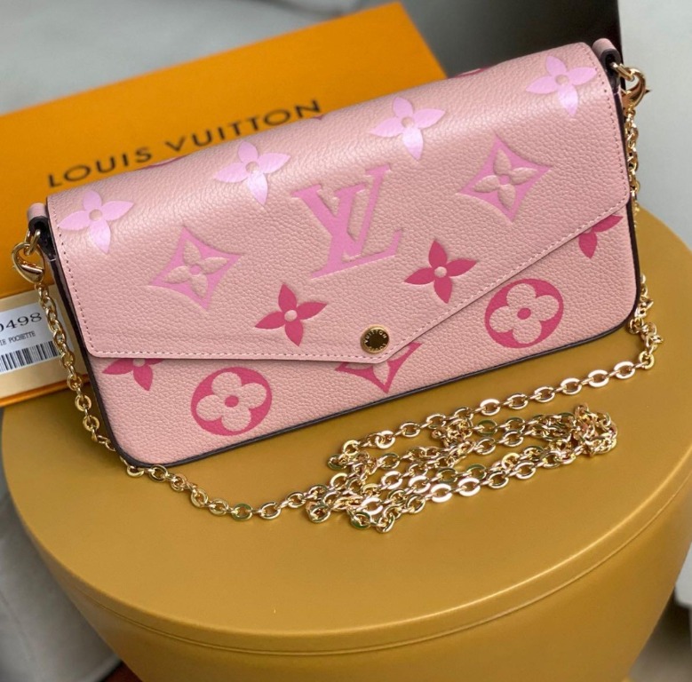 Louis Vuitton Felicie Strap & Go Monogram Pink, Women's Fashion, Bags &  Wallets, Cross-body Bags on Carousell