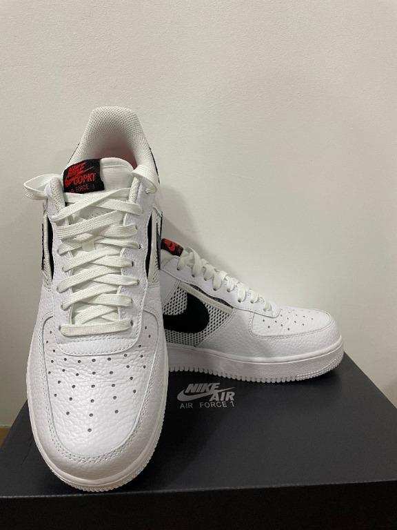 Nike air force blanc rouge hot sale