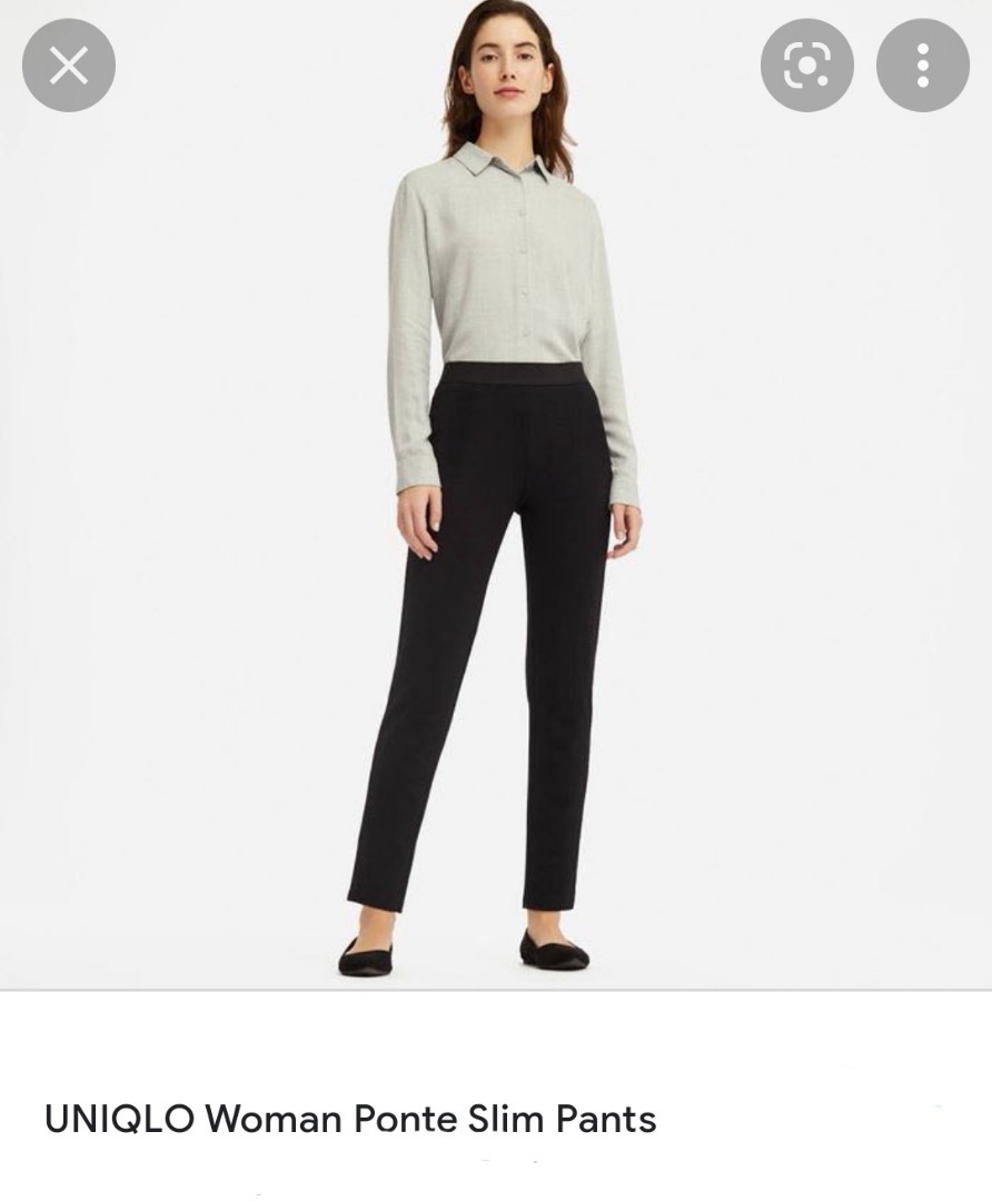 Nwot Uniqlo Ponte slim black pants 