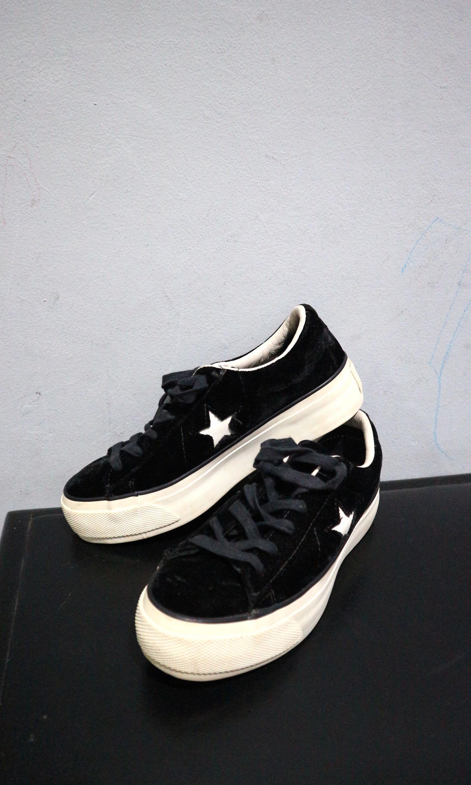 Converse one star discount platform black velvet