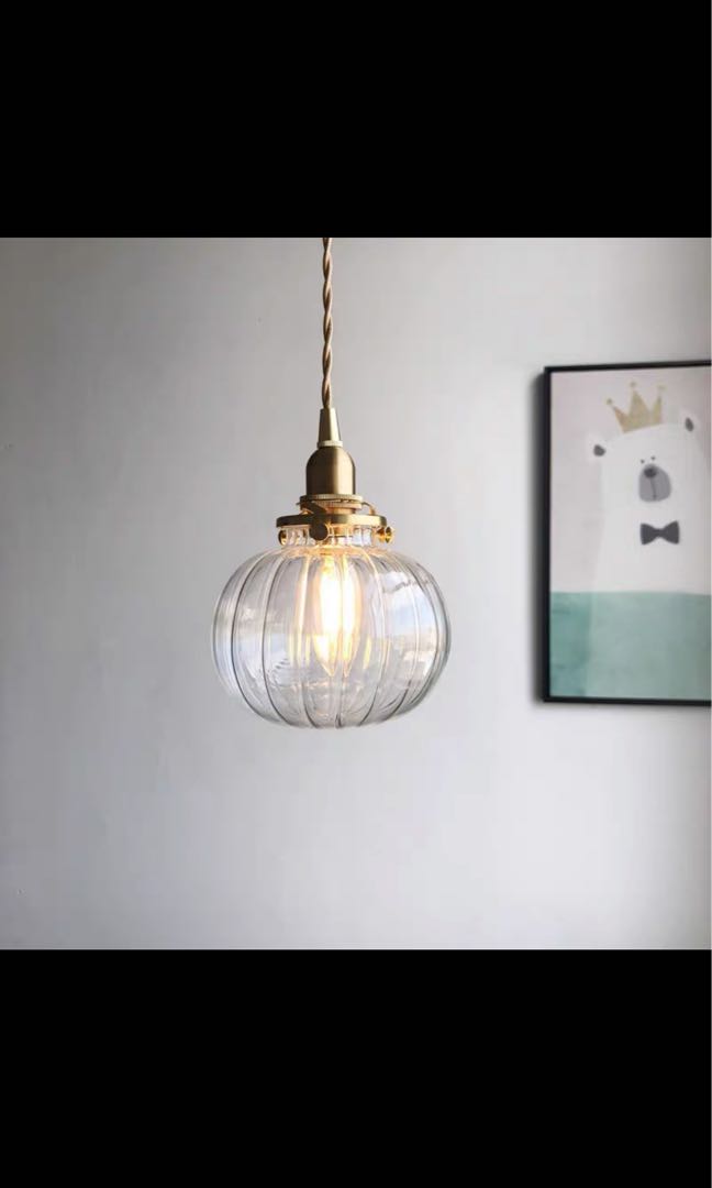 thick glass pendant light