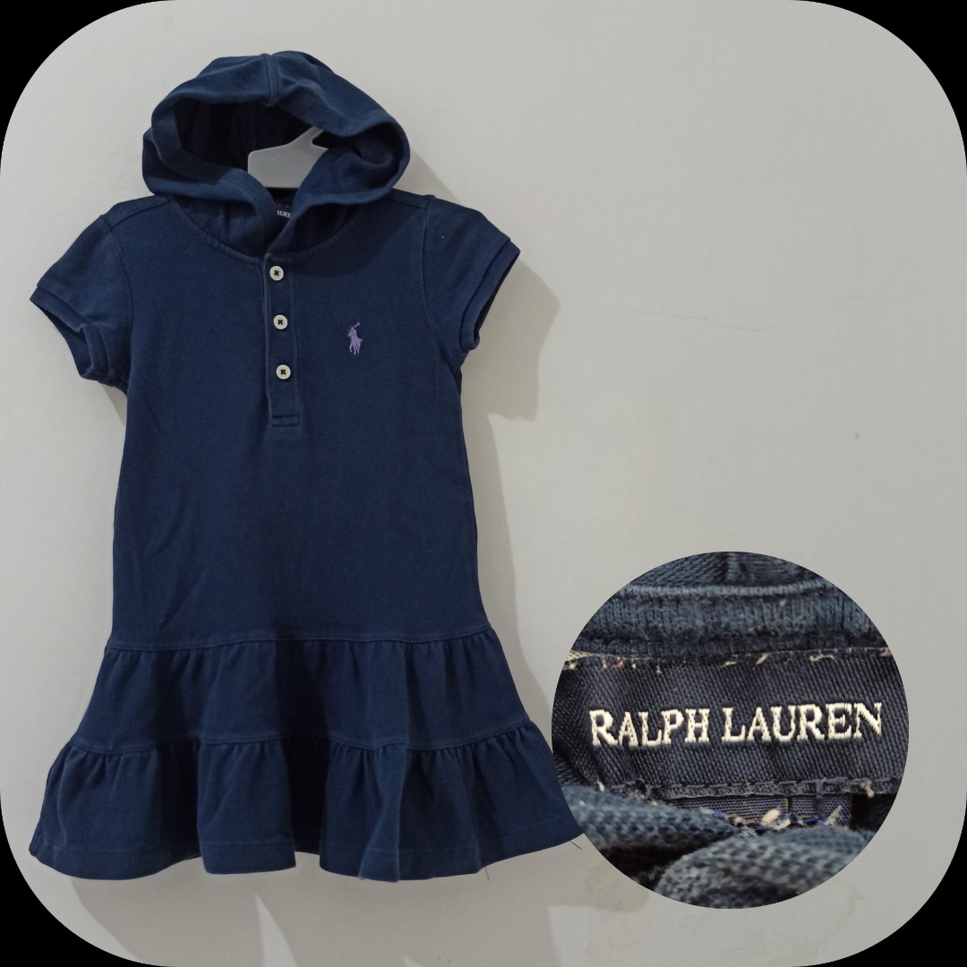 PL) Dress Ralph Lauren Navy 1-3T, Bayi 