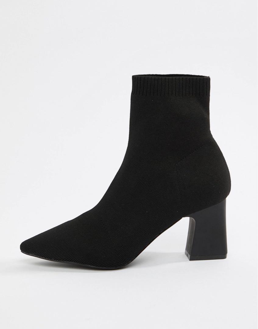 Raid shawn black hotsell knitted stretch sock boots