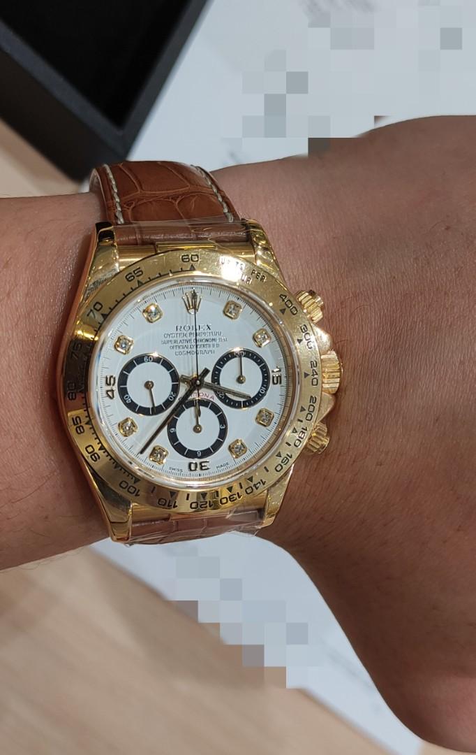 Rolex Daytona Zenith 16518 Panda Dial Diamond Index, Luxury, Watches on  Carousell