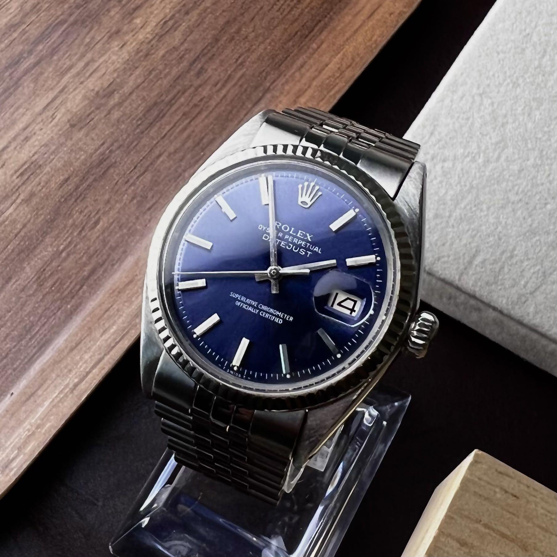 rolex datejust 36 blue dial oyster