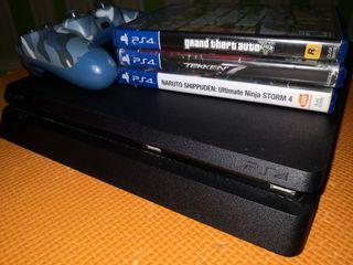 RUSH RUSH!! SONY PS4, SLIM HDR. 500GB, WITH 1 CONTROLLER, 3 GAME DISC,. NO ISSUE, GOOD AS NEW.