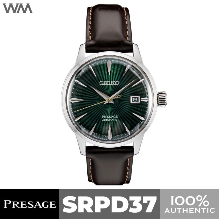 Seiko Presage Mockingbird Cocktail Time Green Dial Formal Dress Automatic  Watch SRPD37 SRPD37J1, Luxury, Watches on Carousell