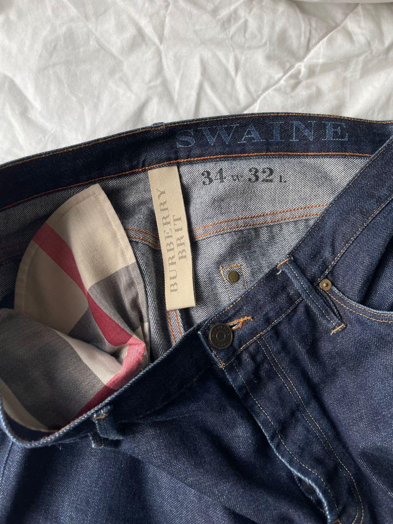 Selvedge Denim Slim Fit - Burberry, Men's Fashion, Bottoms, Jeans on  Carousell