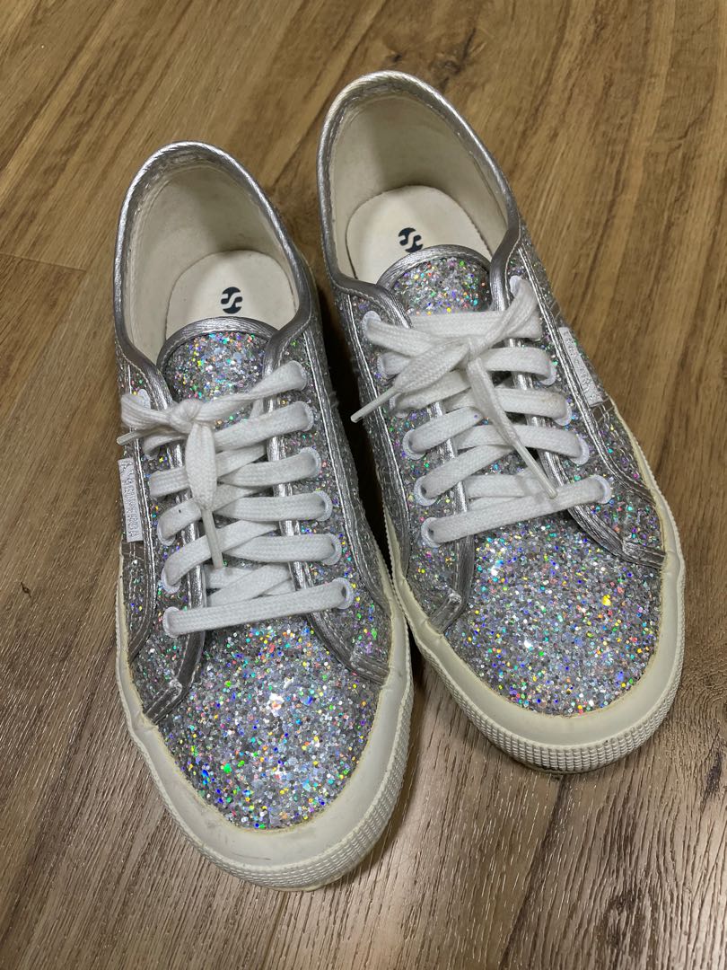 superga silver glitter