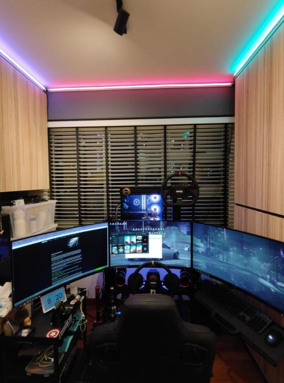 Sim Racing Rig Complete Setup, Video Gaming, Gaming Accessories ...