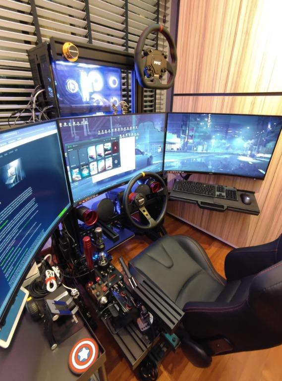 Sim Racing Rig Complete Setup, Video Gaming, Gaming Accessories ...