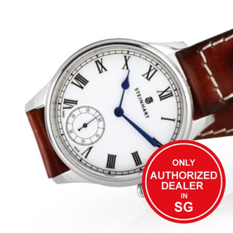 Steinhart Marine Chronometer 42 Roman White Luxury Watches on