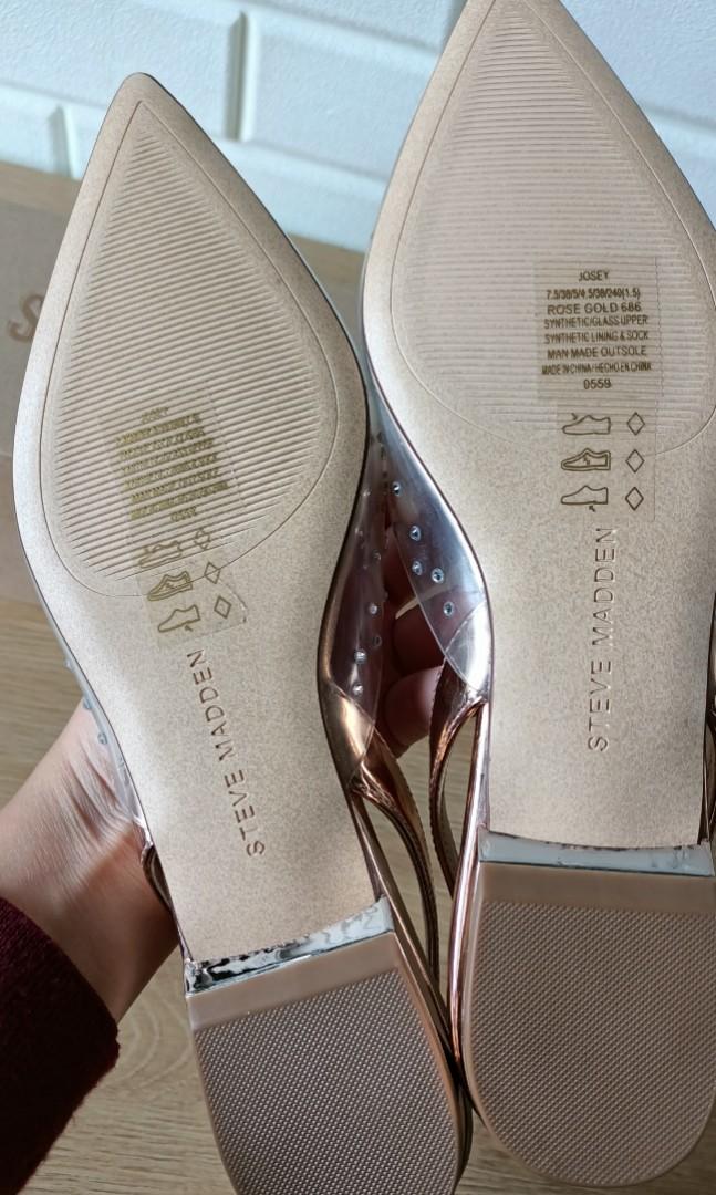 STEVE MADDEN JOSEY ROSE GOLD FLATS Women s Fashion Footwear