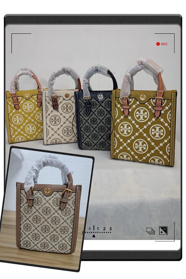 T monogram embossed mini tote clearance
