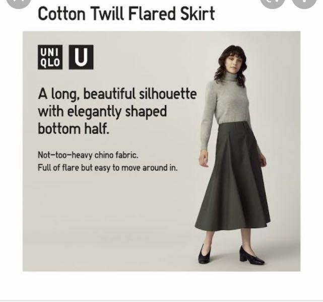 Sayumi  Women Uniqlo U Cotton Twill Flared Skirt Outfit  StyleHint